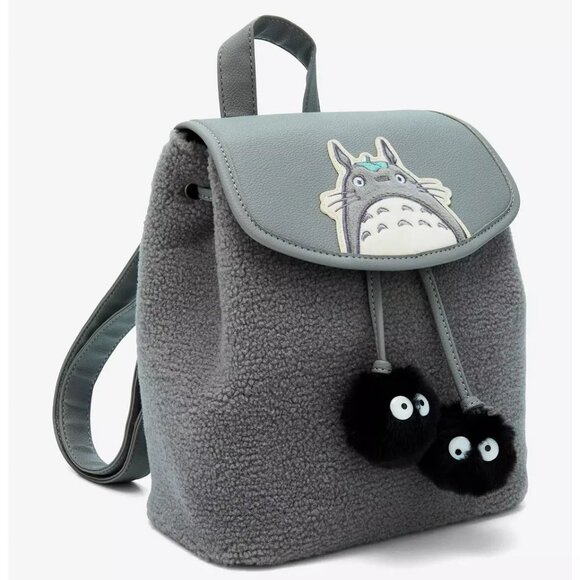 Studio Ghibli® My Neighbor Totoro Sherpa Slouch Mini Backpack - NWT - Picture 2 of 4